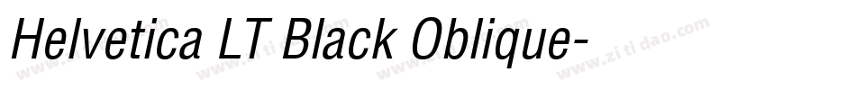 Helvetica LT Black Oblique字体转换